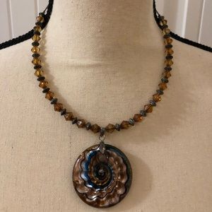 Glasshouse custom made necklace and earring set